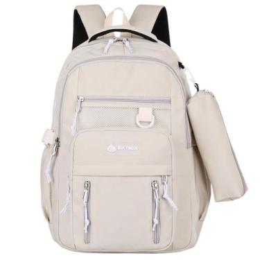 Imagem de Mochila Escolar Impermeável Bolsa Grande Reforçada Notebook - Premium,