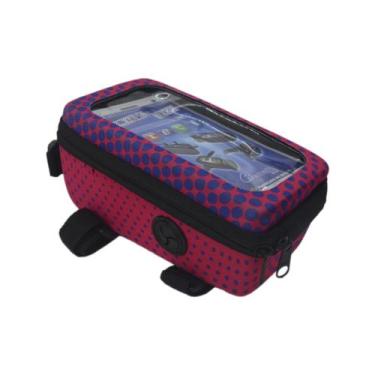 Imagem de Bolsa Celular Bike Quadro MTB C/ Visor BK-05 GPS Pink - BEMANJJY