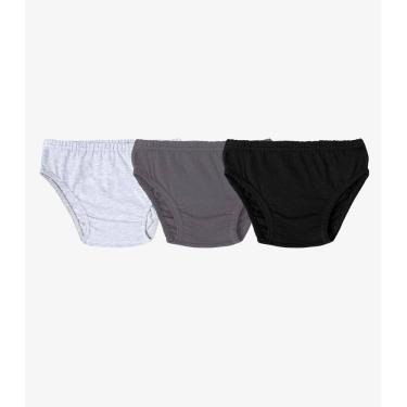 Imagem de Kit 3 Cuecas Slip Infantil Em Algodão Select Preto