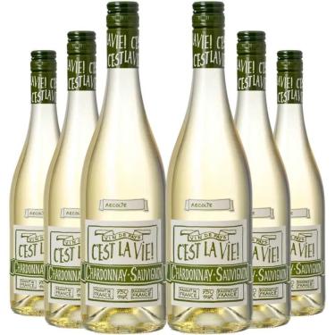 Imagem de Kit 6 Garrafas Vinho Branco Albert Bichot C'est La Vie 750ml
