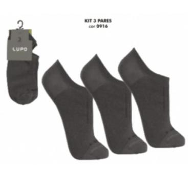 Imagem de Kit 3 Meias Sapatilha Invisivel Sport Lupo, 39/44