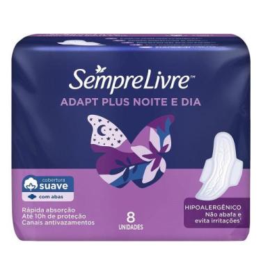 Imagem de Absorvente Sempre Livre Adapt Plus Noite e Dia Suave com Abas Embalage