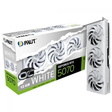 Imagem de Placa de Vídeo Palit NVIDIA GeForce RTX 5070 White OC, 12GB, GDDR7, DL