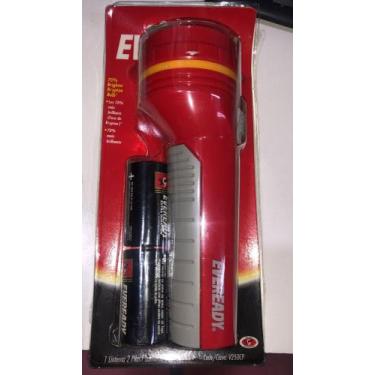 Imagem de Lanterna Vermelho Eveready Sem pilhas mod V250 Tam D Grande