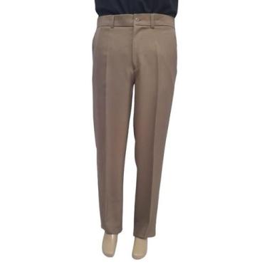Imagem de Calça social masculina oxford sem pregas - Dienzo, Kaki, 46