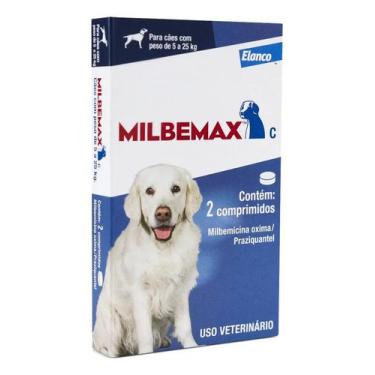 Imagem de Vermífugo Para Cachorro Elanco Milbemax 5 Kg A 25 Kg 2 Comp - Congratu