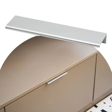 Imagem de 6 Uni Puxador De Alumínio Para Armário Móvel Tito Baú 96 mm (Cromado Fosco)