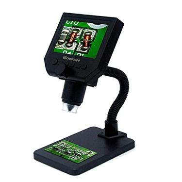 Imagem de Microscópio digital 600X 4,3 polegadas HD LCD ferramenta de solda microscópios eletrônicos vídeo bga Reparo telefone USB Suporte câmera lupa (cor: G600W, ampliação: 1 600X)