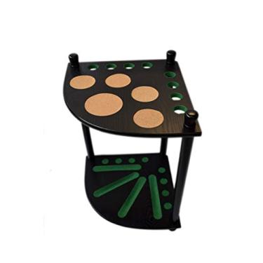 Imagem de Rack para tacos de bilhar com 8 tacos de bilhar – Rack de taco de canto de luxo – comporta 8 tacos de piscina, (preto)