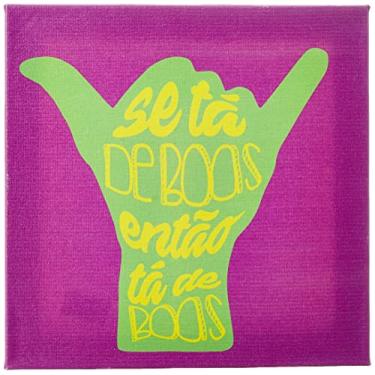 Imagem de Arte Maníacos Quadro Decorativo em Tela Canvas De Boas Fundo Roxo - 30x30cm