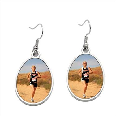 Imagem de Brinco Cross Country – Brincos pendurados para meninas – Presente de festa de aniversário dos namorados, Metal, Sem pedras preciosas