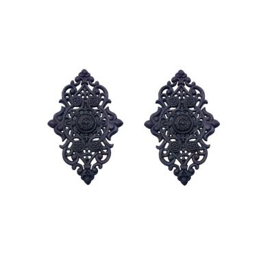 Imagem de Kit 2 Florões Grandes Ornamento de Ferro Decoração 57x38cm