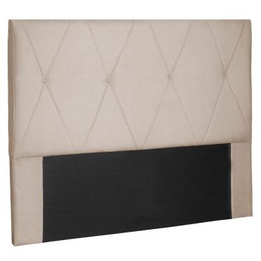 Imagem de Cabeceira Casal 1,40m Aquilla Suede Bege