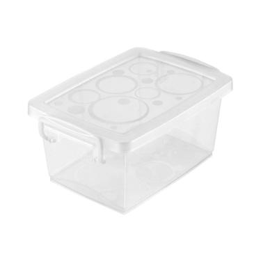 Imagem de Mini Caixa Organizadora Pequena com Trava 400 ml Cristal