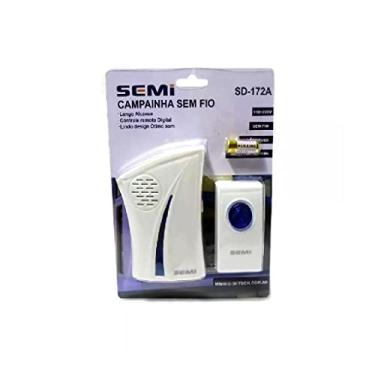 Imagem de Campainha Sem Fio 32 Toques Led Wireless Alcance 50 Metros