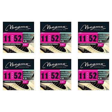 Imagem de Magma Conjunto de 6 cordas de luz para violão + calibre revestido de fósforo bronze conjunto 011 - .052 (GA130P)