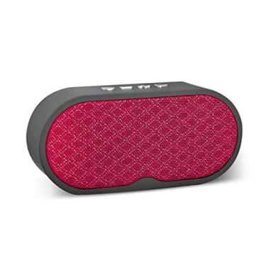 Imagem de HIOD Alto-falante Bluetooth embutido rádio FM Mini portátil Bluetooth sem fio Suporte U Disk/Micro SD, Vermelho
