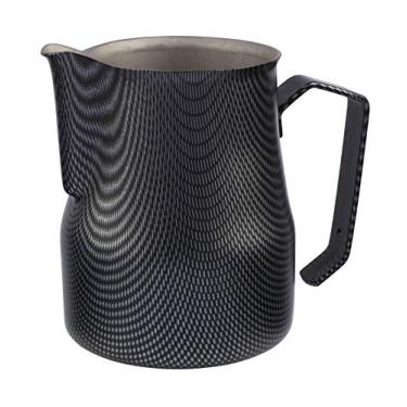Imagem de Metallurgica Motta Jarro de espumador de leite de aço inoxidável com aparência de carbono preto premium para café expresso, 482 g, feito na Itália