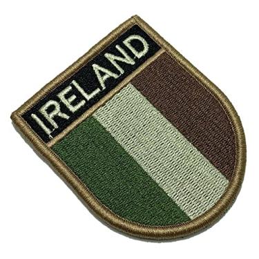 Imagem de BP0059EV03 Bandeira Irlanda Patch Bordado Fecho Contato