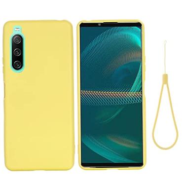 Imagem de HONGYAN Capa de telefone Para Sony Xperia 10 IV Pure Color Líquido Silicone à prova de choques de choque Capa protetora