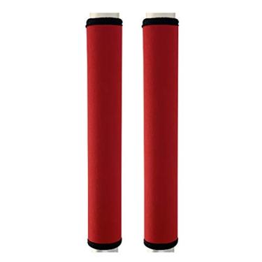 Imagem de Capa de porta de geladeira Miaowater com alças de cozinha, protetor de decoração para geladeira, micro-ondas, lava-louças, pano, antiestática, resistente a manchas, neoprene macio, 8"L*4.3"W, Red