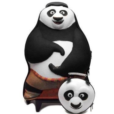 Imagem de Mochila Rodinha 3D Kung Fu Panda + Lancheira 2920 - Maxtoy - Max Toy