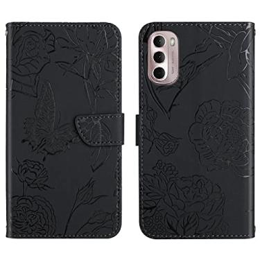 Imagem de For Motorola Moto G Stylus 5G 2022 Skin Feel Butterfly Peony Embossed Leather Phone Case