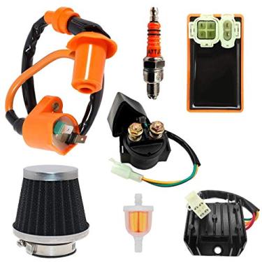 Imagem de High Performance Racing 6 pinos AC CDI bobina de ignição vela de ignição A7TC para GY6 50cc 125cc 150cc 4 tempos motores Scooter ATV Go Kart Moped Quad Pit Dirt Bike Cart