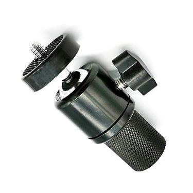 Imagem de Adaptador de suporte de microfone para tripé com cabeça giratória de bloqueio (5/8" - 27 a 1/4" - 20) para Gopro, câmera digital e gravador de vídeo