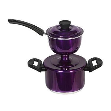 Imagem de Mini Panela Cuscuzeira Cozivapor Individual Aluminio 800ml - Roxo