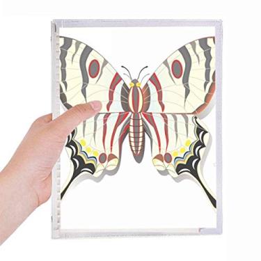 Imagem de Caderno de borboleta com padrões exagerados, folha solta, recarregável, diário de papelaria
