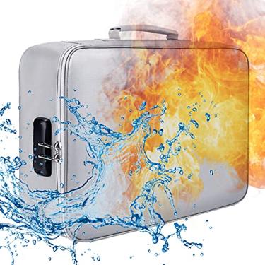 Imagem de LUGU Bolsa de documentos à prova de fogo com fecho de zíper de bloqueio Resistente a fogo e água Bolsa de dinheiro Bolsa de zenamento Bolsa de izador Escritório em casa Bolsa segu pa viagem