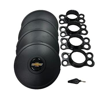 Imagem de Jogo de Calotas de Centro Miollo para GM Corsa Aro 14 1994/2012 Estilo Tradicional Preto