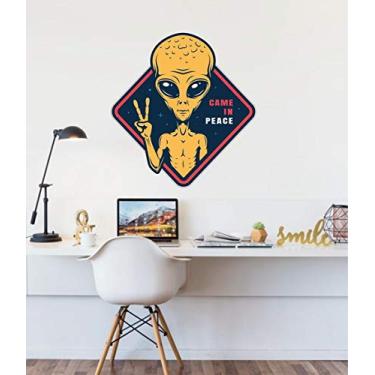Imagem de Adesivo De Parede decor Came in peace et tamanho 50cm x 50cm