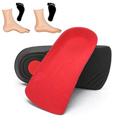 Imagem de Palmilhas elevadoras de EVA almofada de sapato de veludo, palmilhas respiráveis, solas de sapatos para sapatos palmilhas invisíveis elevatórias pés (S)