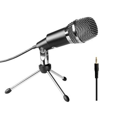 Microfone P2 3,5 mm para computador, mangueira ajustável, microfone para  mesa, cancelamento de ruído, plug & play microfone para laptop microfone de  360 graus para gravar jogos, podcasting online (preto)