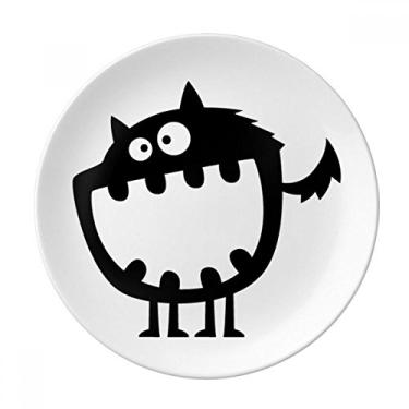 Imagem de Universo e alienígena Placa de monstro de boca grande decorativa de porcelana Salver Prato de jantar