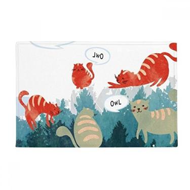 Imagem de DIYthinker Tapete para porta de banheiro com coruja falante protege animal amante de animais de estimação, tapete antiderrapante