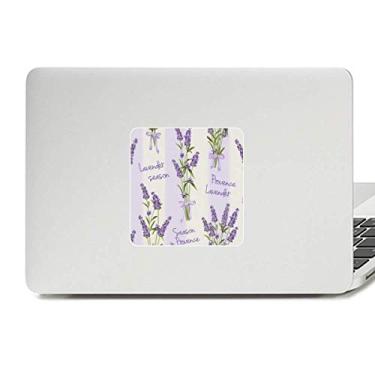Imagem de Adesivo de vinil para laptop com desenho de lavanda para decoração de PC