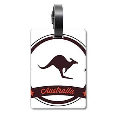 Imagem de Ilustração com emblema de Canguru Sabor Austrália, Bagagem, Cartão, Scutcheon