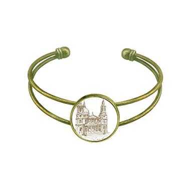 Imagem de Bracelete retrô de São Paulo, Catedral da Inglaterra, Londres, bracelete aberto