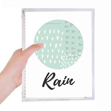 Imagem de Caderno verde abstrato com estampa de arte de folhas soltas diário recarregável artigos de papelaria