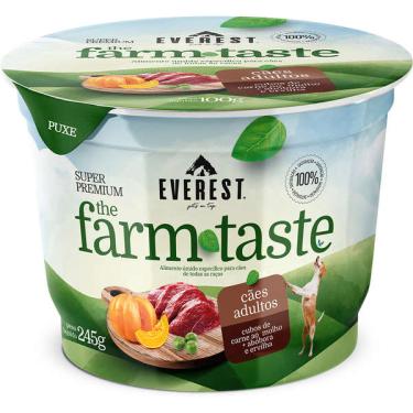 Imagem de Ração Úmida Everest The Farm Taste Cubos de Carne ao Molho com Abóbora e Ervilha para Cães - 245 g