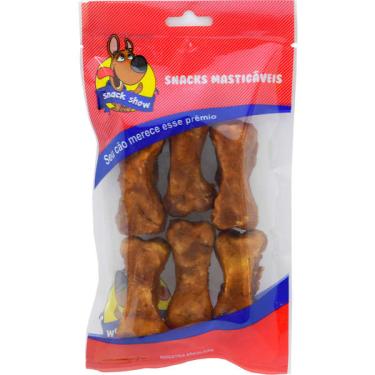Imagem de Osso Snack Show Prensado Mini 2/3 Bacon - 6 Unidades