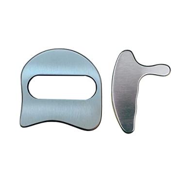 Imagem de Kit com 2 Instrumentos de Liberação Miofascial Iastm Soco Polegar Gatilho Inox