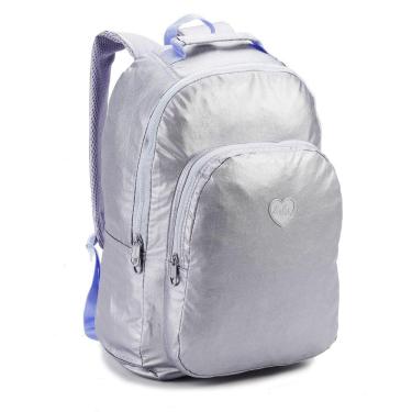 Imagem de Mochila Feminina Nylon Brilho Básica Escola Trabalho Academia