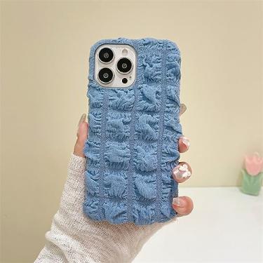Imagem de Tecidos Soft Back Cover para IPhone 14 13 12 11 Pro Max Capas de tecido de algodão para IPhone 13 Pro 11 Pro Max 14 Plus, BL, Para iPhone 12 Pro