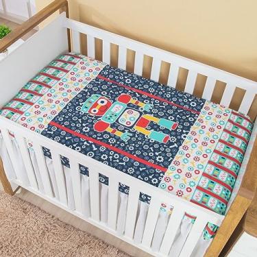 Imagem de Jogo de Lençol Berço Bebê 3 peças Personagem Infantil (Robo)