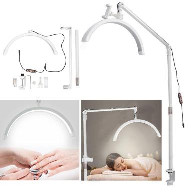 Imagem de Luminaria Estetica 3 Tons Ajustavel Suporte Celular Spa Limpeza Pele Rosto Face Estudio Tatuagem Manicure