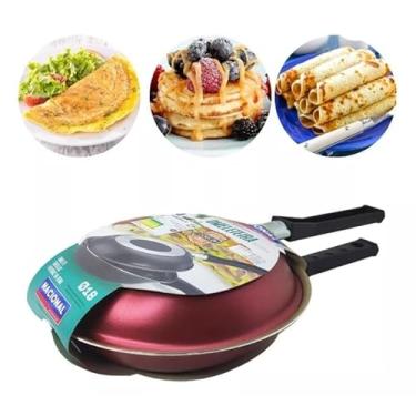 Imagem de Omeleteira Antiaderente Teflon 18cm Bege Com Cereja